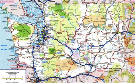 MAP Road Map Of Washington State